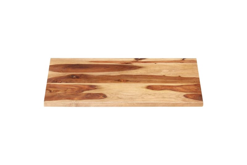Bordsskiva i massivt sheshamträ 25-27 mm 70x80 cm - Brun - Möbler - Bord & matgrupper - Bordstillbehör - Bordsskiva