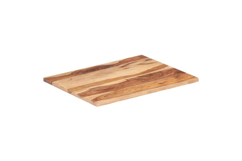 Bordsskiva i massivt sheshamträ 25-27 mm 70x80 cm - Brun - Möbler - Bord & matgrupper - Bordstillbehör - Bordsskiva