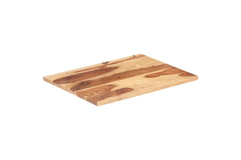 Bordsskiva i massivt sheshamträ 25-27 mm 70x80 cm - Brun - Möbler - Bord & matgrupper - Bordstillbehör - Bordsskiva