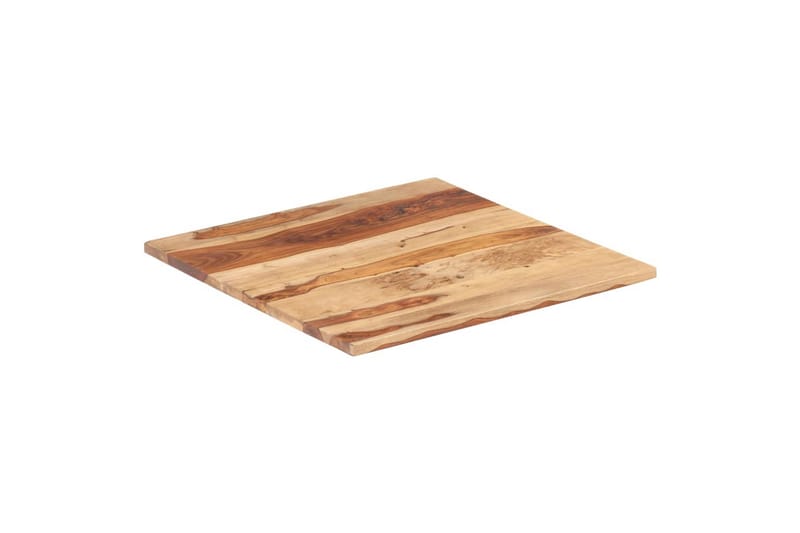 Bordsskiva i massivt sheshamträ 25-27 mm 80x80 cm - Brun - Möbler - Bord & matgrupper - Bordstillbehör - Bordsskiva