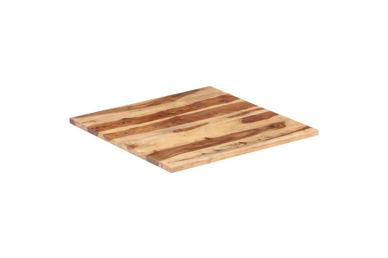 Bordsskiva i massivt sheshamträ 25-27 mm 80x80 cm - Brun - Möbler - Bord & matgrupper - Bordstillbehör - Bordsskiva