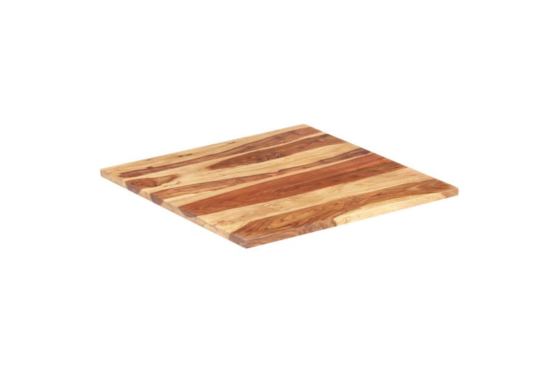 Bordsskiva i massivt sheshamträ 25-27 mm 80x80 cm - Brun - Möbler - Bord & matgrupper - Bordstillbehör - Bordsskiva