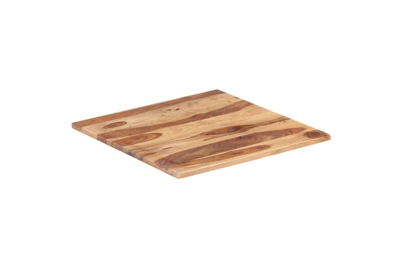 Bordsskiva i massivt sheshamträ 25-27 mm 80x80 cm - Brun - Möbler - Bord & matgrupper - Bordstillbehör - Bordsskiva