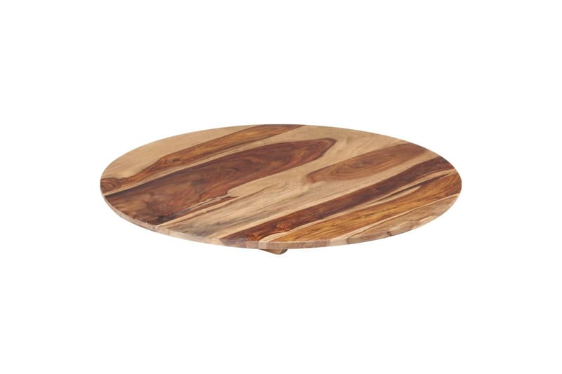 Bordsskiva i massivt sheshamträ rund 15-16 mm 50 cm - Brun - Möbler - Bord & matgrupper - Bordstillbehör - Bordsskiva
