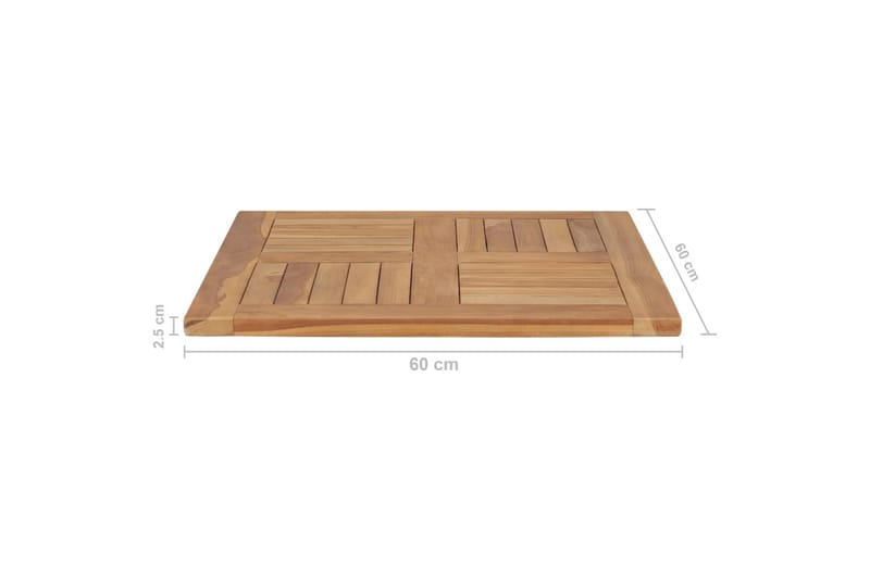 Bordsskiva massiv teak 60x60x2,5 cm - Brun - Möbler - Bord & matgrupper - Bordstillbehör - Bordsskiva
