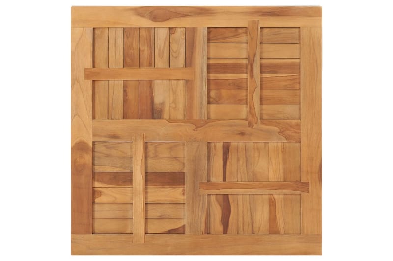 Bordsskiva massiv teak fyrkantig 80x80x2,5 cm - Brun - Möbler - Bord & matgrupper - Bordstillbehör - Bordsskiva