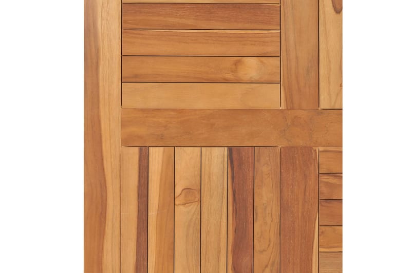 Bordsskiva massiv teak fyrkantig 80x80x2,5 cm - Brun - Bordsskiva