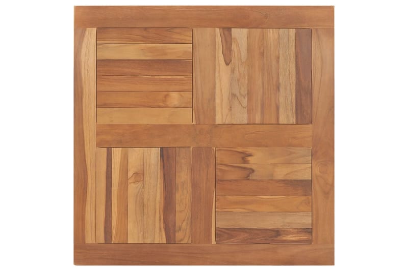 Bordsskiva massiv teak fyrkantig 80x80x2,5 cm - Brun - Bordsskiva