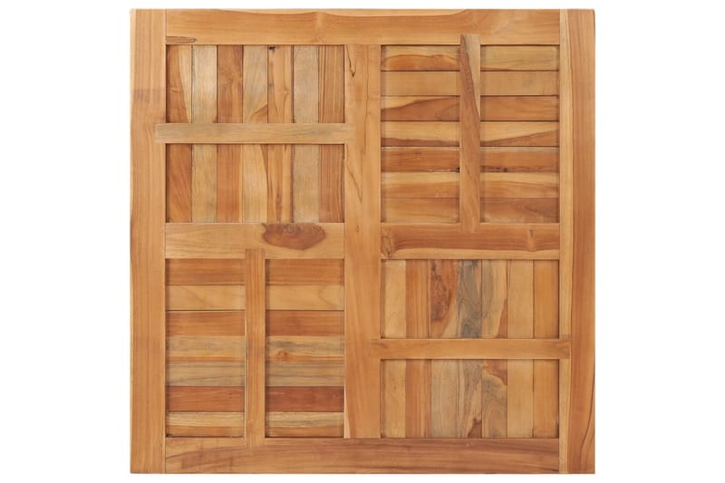 Bordsskiva massiv teak fyrkantig 90x90x2,5 cm - Brun - Bordsskiva