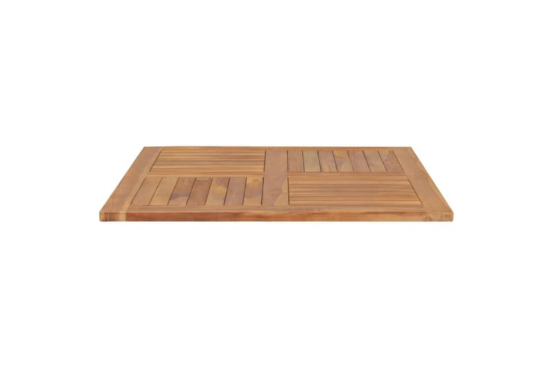 Bordsskiva massiv teak fyrkantig 90x90x2,5 cm - Brun - Bordsskiva