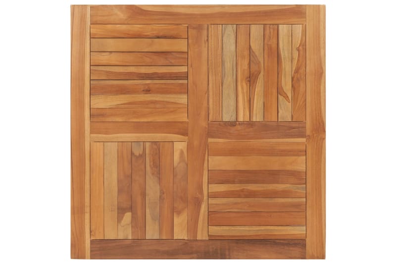 Bordsskiva massiv teak fyrkantig 90x90x2,5 cm - Brun - Bordsskiva