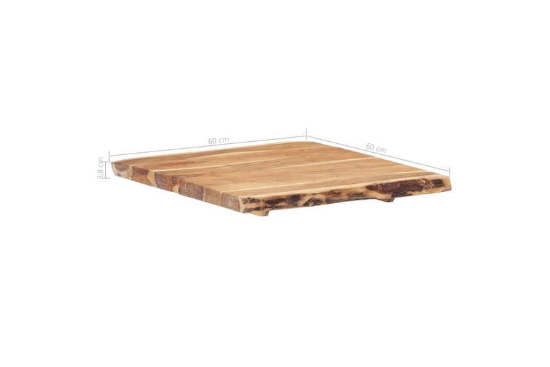 Bordsskiva massivt akaciaträ 58x(50-60)x3,8 cm - Brun - Möbler - Bord & matgrupper - Bordstillbehör - Bordsskiva