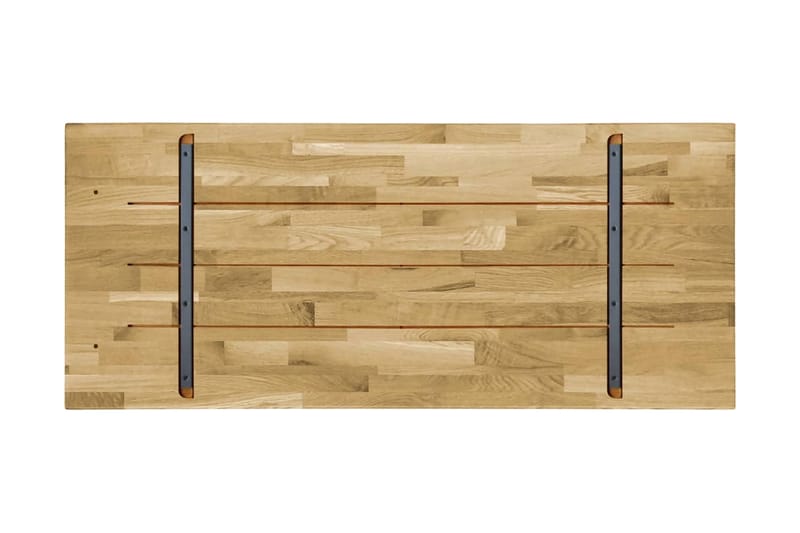 Bordsskiva massivt ekträ rektangulär 23 mm 120x60 cm - Brun - Möbler - Bord & matgrupper - Bordstillbehör - Bordsskiva