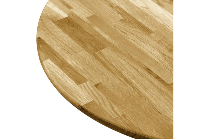 Bordsskiva massivt ekträ rund 23 cm 600 mm - Brun - Möbler - Bord & matgrupper - Bordstillbehör - Bordsskiva