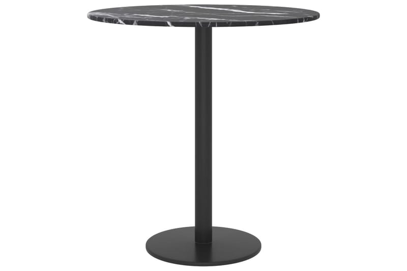 Bordsskiva svart Ã˜40x0,8 cm härdat glas med marmortextur - Svart - Möbler - Bord & matgrupper - Bordstillbehör - Bordsskiva
