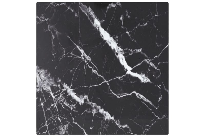 Bordsskiva vit 30x30 cm 6 mm härdat glas med marmortextur - Svart - Möbler - Bord & matgrupper - Bordstillbehör - Bordsskiva