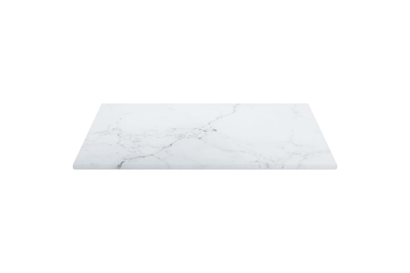 Bordsskiva vit 30x30 cm 6 mm härdat glas med marmortextur - Vit - Möbler - Bord & matgrupper - Bordstillbehör - Bordsskiva