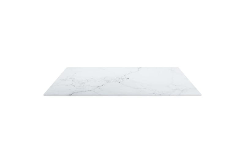 Bordsskiva vit 70x70 cm 6 mm härdat glas med marmortextur - Vit - Möbler - Bord & matgrupper - Bordstillbehör - Bordsskiva