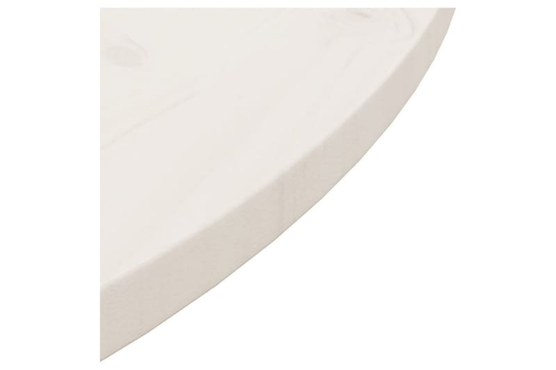 Bordsskiva vit 80x2,5 cm massiv furu - Vit - Bordsskiva