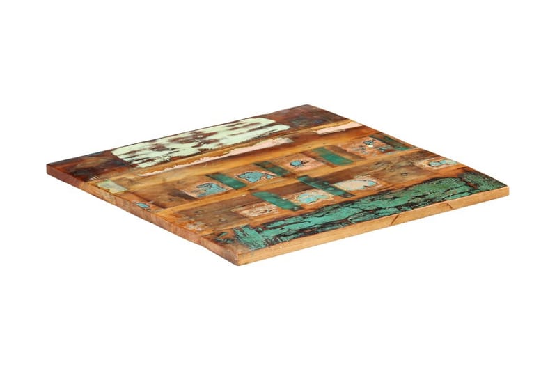 Fyrkantig bordsskiva 80x80 cm 25-27 mm massivt återvunnet tr - Flerfärgad - Möbler - Bord & matgrupper - Bordstillbehör - Bordsskiva
