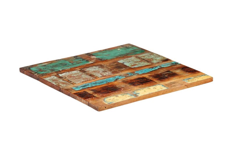 Fyrkantig bordsskiva 80x80 cm 25-27 mm massivt återvunnet tr - Flerfärgad - Möbler - Bord & matgrupper - Bordstillbehör - Bordsskiva
