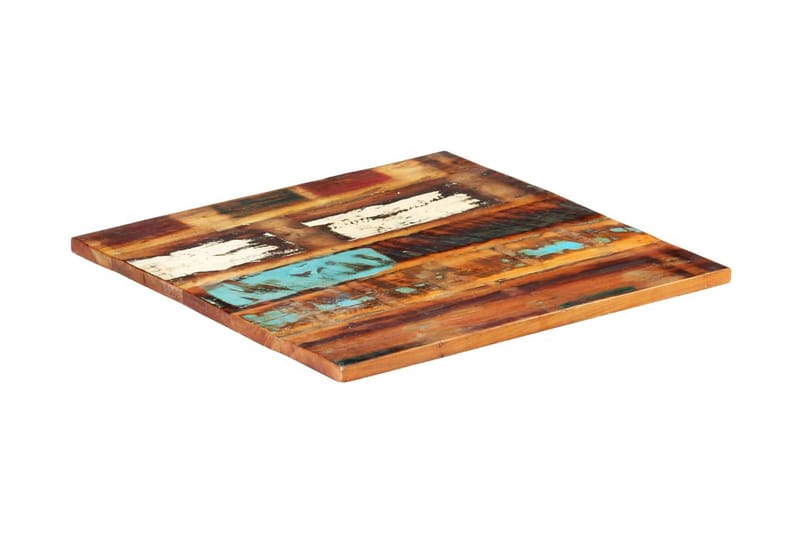 Fyrkantig bordsskiva 80x80 cm 25-27 mm massivt återvunnet tr - Flerfärgad - Möbler - Bord & matgrupper - Bordstillbehör - Bordsskiva