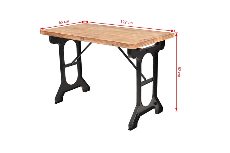 Matbord bordsskiva i massiv granträ 122x65x82 cm - Brun - Möbler - Bord & matgrupper - Bordstillbehör - Bordsskiva