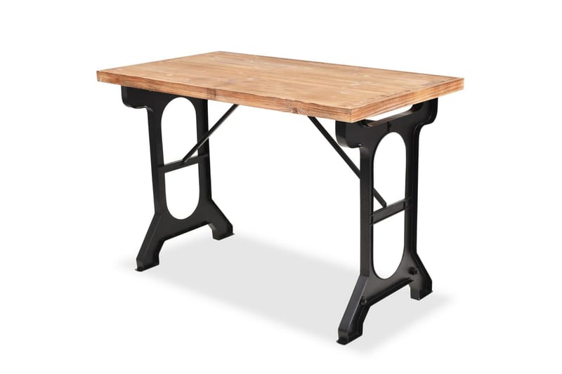 Matbord bordsskiva i massiv granträ 122x65x82 cm - Brun - Möbler - Bord & matgrupper - Bordstillbehör - Bordsskiva
