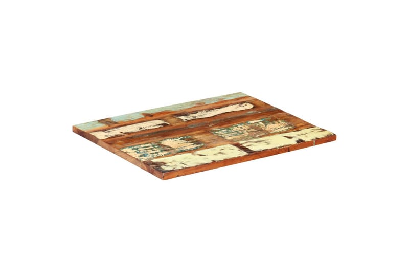 Rektangulär bordsskiva 70x80 cm 25-27 mm massivt återvunnet - Flerfärgad - Möbler - Bord & matgrupper - Bordstillbehör - Bordsskiva