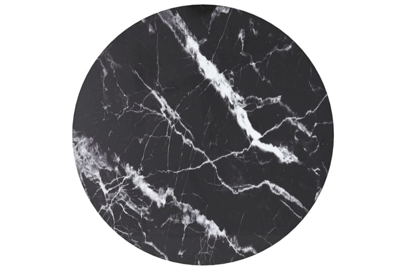 Bordsskiva svart Ã˜30x0,8 cm härdat glas med marmortextur - Svart - Möbler - Bord & matgrupper - Bordstillbehör - Bordsskiva