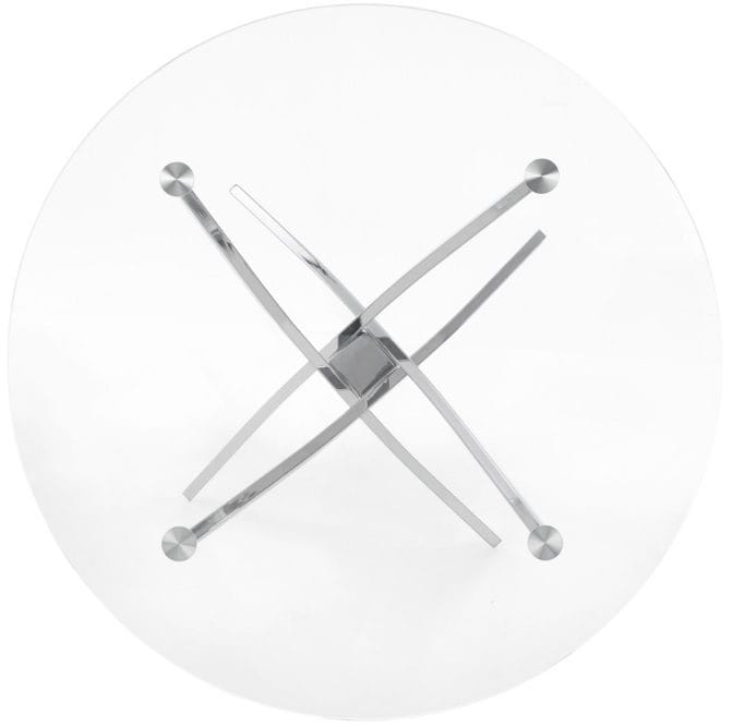 Bordsskiva Trend Ø100 cm, Glas/Krom