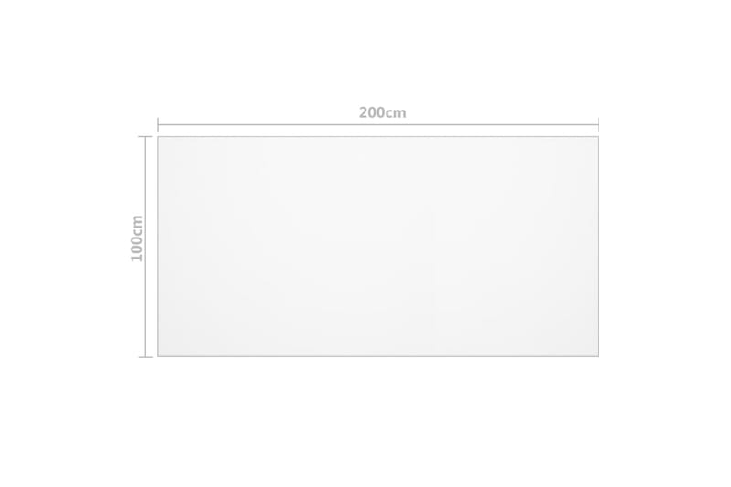 Bordsskydd genomskinligt 200x100 cm 2 mm PVC - Transparent - Möbler - Bord & matgrupper - Bordstillbehör