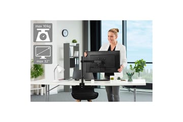HAMA Monitorfäste För En Bildskärm XL Svart 13-32 - Möbler - Bord & matgrupper - Bordstillbehör