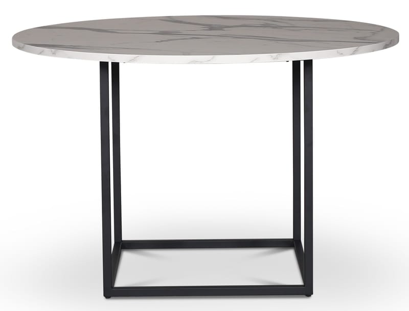 Sintorp toppskiva Ø90 cm - Vit marmor (Exklusivt laminat), vit marmor