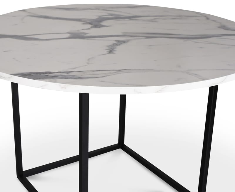 Sintorp toppskiva Ø90 cm - Vit marmor (Exklusivt laminat) - vit marmor - Möbler - Bord & matgrupper - Bordstillbehör - Bordsskiva