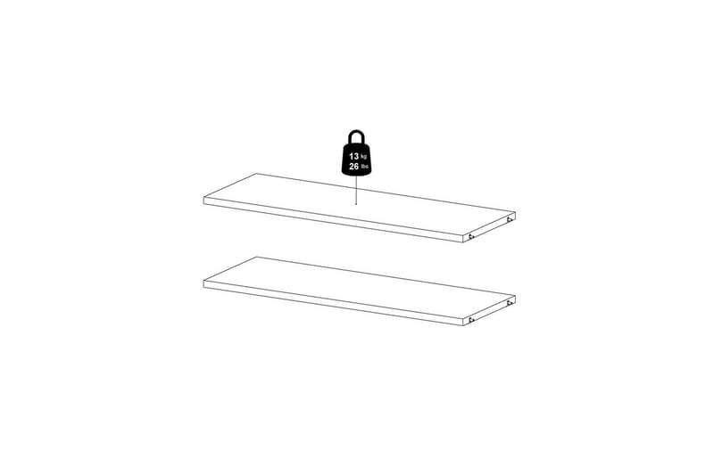 Trysil Hyllplan 75,4x26,45 cm - Vit - Förvaring - Hylla - Vägghylla