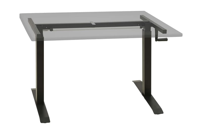 Justerbar skrivbordsram med vev manuell svart - Svart - Underrede bord