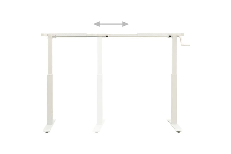 Justerbar skrivbordsram med vev manuell vit - Vit - Underrede bord