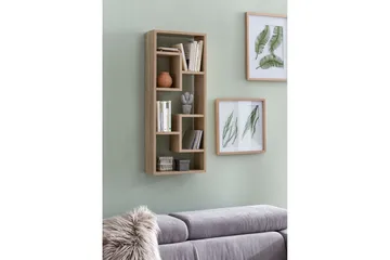 Vägghängd Bokhylla 15 cm i Ek - Beige - Förvaring - Hylla - Bokhylla