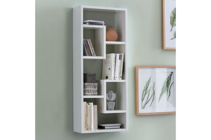 Vägghylla Wohnling melaminbelagd MDF, förvaringshylla, modern stil Vit - Vit - Möbler - Bord & matgrupper - Bordstillbehör - Iläggsskiva & klaff