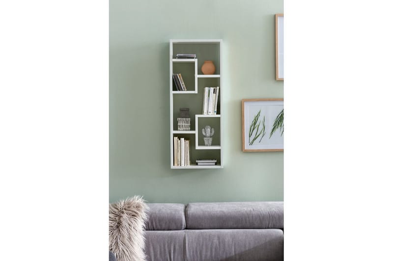 Vägghylla Wohnling melaminbelagd MDF, förvaringshylla, modern stil Vit - Vit - Möbler - Bord & matgrupper - Bordstillbehör - Iläggsskiva & klaff