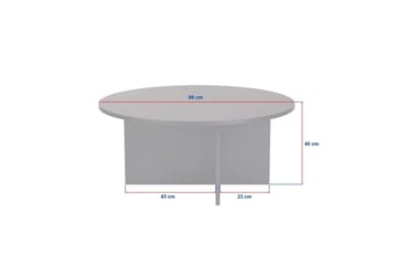 Boro Runt Soffbord 90 cm i Trä med Korsfot - Svart - Möbler - Bord & matgrupper - Soffbord