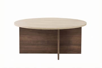 Boro Soffbord 90x40x90 cm - Travertine och Walnut - Möbler - Bord & matgrupper - Soffbord