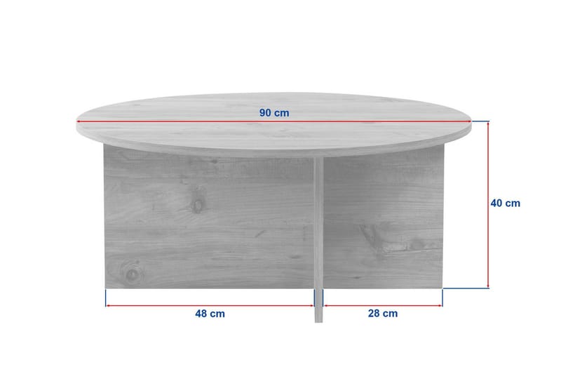 Boro Soffbord 90x40x90 cm - Travertine och Walnut - Möbler - Bord & matgrupper - Soffbord