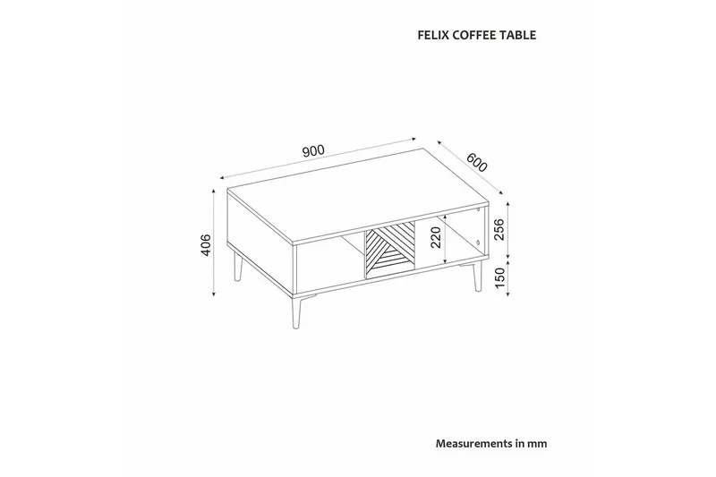 Botswana Soffbord 90 cm - Ek - Möbler - Bord & matgrupper - Soffbord