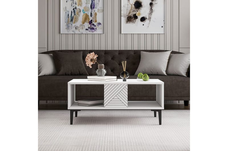 Botswana Soffbord 90 cm - Vit - Möbler - Bord & matgrupper - Soffbord