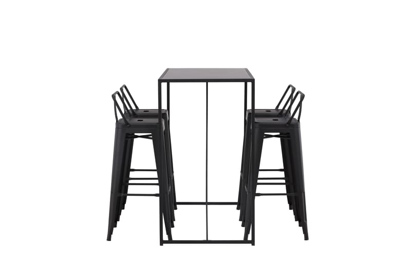 Brea Barbord 60x120 cm med 4 Tempe Stolar - Svart - Möbler - Bord & matgrupper - Barbord & ståbord