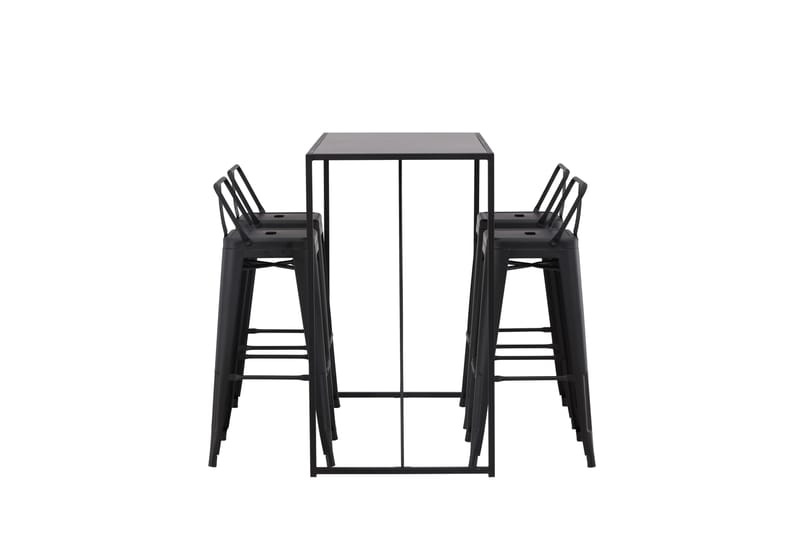 Brea Barbord 60x120 cm med 4 Tempe Stolar - Svart - Möbler - Bord & matgrupper - Barbord & ståbord