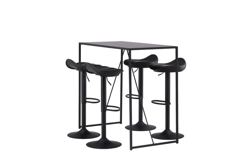 Brea Matgrupp 120 cm Rektangulär med 4 Adesto stolar - Svart - Möbler - Bord & matgrupper - Matgrupper