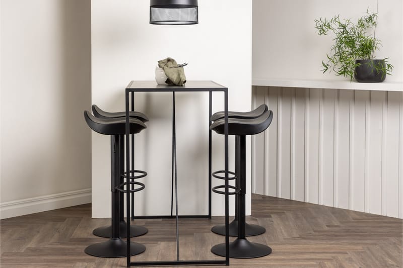Brea Matgrupp 120 cm Rektangulär med 4 Adesto stolar - Svart - Möbler - Bord & matgrupper - Matgrupper